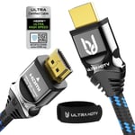 Cable Hdmi 8K-Cable Hdmi 2.1 Ultra Haut Debit De 3M(48 Gbps)Pour 8K@60Hz&4K@120Hz-Certificat Premium-Dts:X,Hdcp 2.2&2.3,Hdr 10+,Earc