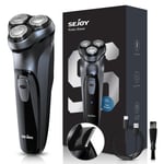 SEJOY Men Electric Shaver Razor Rotary Rechargeable Beard Shaving Pop-up Trimmer