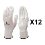 Delta Plus - 12 paires de gants tricot polyester / paume pu VE702P Taille: 9