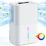 Dehumidifiers for Home, 2700ml Dehumidifier for Bathroom - Quiet & Portable Air Dehumidifier for Bedroom Mould, Damp & Moisture - with 10-Hour Timer, Auto Shut-Off & LED Changing Lights Dehumidifiers