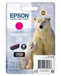 Epson 26 Polar Bear Magenta Genuine, Claria Premium Ink Cartridge Magenta Standa