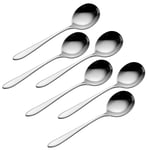 Soup Spoon Set Viners Eden Mirrored Finish Stainless Steel Cutlery Utensil 6pcs