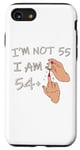 Coque pour iPhone SE (2020) / 7 / 8 Im Not 55, I Am 54 Plus 1 Middle Finger, 55th bday 1969