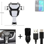 Car holder air vent mount for Vivo Y36t cell phone mount