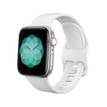 Apple Watch Series 4-6 44mm Armband i silikon, Vit