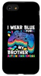 Coque pour iPhone SE (2020) / 7 / 8 I Wear-Blue For My Brother Jeu vidéo pour garçons Autism Awareness