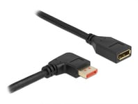 DELOCK – DisplayPort extension cable male 90° right angled to female 8K 60 Hz 1 m (87077)