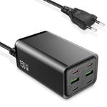 Chargeur USB C Rapide,150W Chargeur Type C,6 Ports Chargeur USB Multiple avec GaN Tech Compatible avec MacBook Pro/Air,iPad Pro/Air,iPhone 15 Pro Max/14/13/12/11,Samsung Galaxy S23,Note,Xiaomi,Huawei