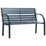 Banc De Jardin 120 Cm Gris Bois