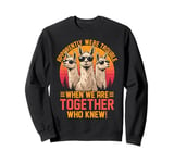 apparently we are trouble when we are together llama funny Sweatshirt