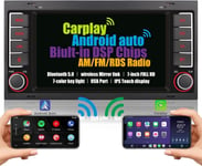 Pour Vw Touareg Transporter T5 Multivan Autoradio Linux Haute Puissance,Carplay Sans Fil Intégré Et Android Auto, Avec Dsp Eq Subwoofer Swc Bluetooth Usb Am Fm Rds Radio, Écran Ips Full Hd De 7 Pouce