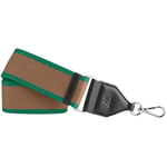 Markberg Finley MBG Guitar Strap, Silver Black w/Jungle Green+Li.Caram