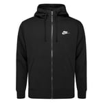 Nike Luvtröja NSW Club - Svart/Vit, storlek Medium Tall