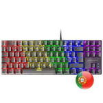 MARS GAMING Clavier Mécanique MK80 TKL FRGB Switch Marron