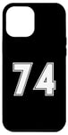 Coque pour iPhone 14 Plus Numéro 74 à l'arrière – Maillot d'anniversaire de l'équipe de sport numéroté