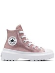 Converse Kids Girls Glitz And Gleam Synthetic Hi Trainers - Blush, Pink, Size 11 Younger