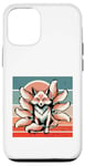 Coque pour iPhone 12/12 Pro Fox neuf queues kitsune mythique stylisé énergie mystique