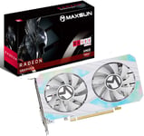 Carte Graphique AMD Radeon RX 580 8go 2048SP GDDR5 pour PC Gaming 256 Bits DirectX 12 DVI,HDMI,DisplayPort Multi moniteurs Extender Blanche Décodage 4k (Blanc)