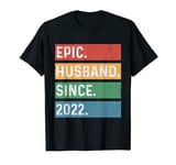 2nd Year Wedding Anniversary Best Epic Husband Since 2022 T-Shirt