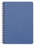 Clairefontaine 785324C Collection Age Bag Un Cahier à Spirale Bleu - A5 14,8x21 cm - 100 Pages Petits Carreaux - Papier Blanc 90 g - Couverture Carte Lustrée Grain Cuir