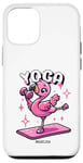 Coque pour iPhone 12/12 Pro Yoga Drôle Flamingo Mignon Fitness Entraînement Femmes Gym