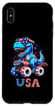 Coque pour iPhone XS Max Monster Truck Boys T-rex Dinosaure 4 juillet