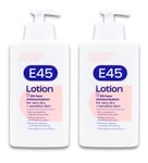 E45 Dermatological Moisturising Lotion 500ml X 2