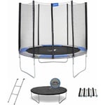 Kangui - Trampoline rond Ø250cm avec filet, échelle, bâche et kit d'ancrage- ralli 250