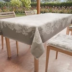 PETTI Artigiani Italiani - Nappe Anti-Taches rectangulaire pour Table de Cuisine, Motif pivoines Gris X12 Places (140 x 240 cm) 100% fabriquée en Italie