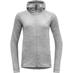 Devold Nibba Merino Jkt Hood Wmn Grey Melange