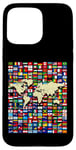 iPhone 15 Pro Max 252 Flags,World Flags,World map with flags. Case