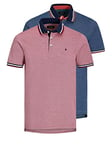 Jack & Jones Men's Jjepaulos Polo Ss 2pk Mp Polo Shirt, Rio Red, XXL