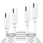 Câble USB C Charge Rapide pour iPhone 15 Pro Max/15 Pro/15 Plus,Câble USB C vers USB C 1M+2M Lot de 2,60W/3A Cable USB Type C Cordon USB C vers USB C Câble Chargeur pour iPad Pro/Air/Mini 6,Samsung