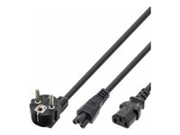 Microconnect - Strömkabel - Typ F/E (Hane) Vinklad Till Power Iec 60320 C13, Iec 60320 C5 Rak - 250 V - 10 A - 1.8 M - Svart