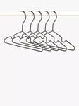 John Lewis Metal Children's Clothes Hangers, Set of 5, Black