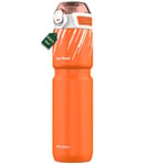 MYFOREST 0,7 Litre Bouteille d'eau de Cyclisme Isotherme, 700 ml Vélo Gourde, Acier Inoxydable Chirurgical 18/10, Passe au Lave-Vaisselle, Revêtement anti-Rayures (Orange énergétique, 700 ml)