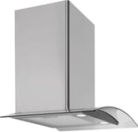 Designair Ref28375 60cm Curved Glass Chimney Cooker Hood Extractor A+ Energy