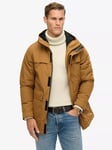 Superdry Surplus Hooded Parka, Dark Tobacco Brown