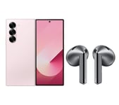 Samsung Galaxy Z Fold6 & Galaxy Buds3 Wireless Bluetooth Noise-Cancelling Earbuds Bundle - 1 TB, Pink, Pink