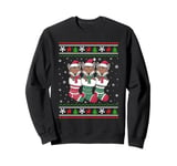 Ugly Xmas Sweater Coyote In Christmas Socks Sweatshirt