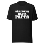 T-shirt med bild texten "Världens bästa pappa" Medium / Blå