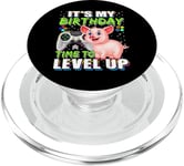 It's My Birthday Pig Time to Level Up Jeu vidéo PopSockets PopGrip pour MagSafe