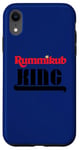 Coque pour iPhone XR Logo Rummikub King avec encre noire Royal Crown