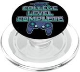 College Level Complete 2025 Funny Video Gamer Graduation PopSockets PopGrip pour MagSafe