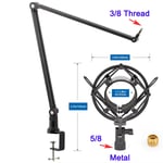 Adjustable Metal Microphone Stand for Gaming Streaming USB Condenser Mic Suspens