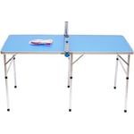 Gojoy - Table de ping-pong pour intérieur/extérieur (152 x 76 x 76 cm) - Portable - Pliable avec raquette - Table en mdf et alliage d'aluminium