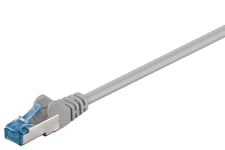 92692 Câble Patch Cat 6A Câble Ethernet Double Blindage S-Ftp Jusqu'À 10000 Mbits, 500 Mhz, Câble Cuivre Sans Halogène, Connecteur Rj-45, Contacts Plaqués Or, 15 M, Gris[CAB132181]