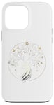 Coque pour iPhone 13 Pro Max Bois de cerf blanc serein lumineux inspiré de la nature minimaliste