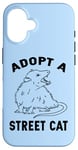 iPhone 16 Funny Adopt a Street Cat Possum Lover Case