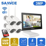 Annke - Kit de surveillance 8 Channel Outdoor Wired Security cctv System with 4 Cameras, Smart dvr with Human & Vehicle Detection, H.265+, 100 ft
